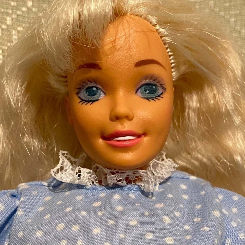 Bedtime Barbie Blue Pajamas 1994 Vintage Mattel Works - Picture 7 of 8